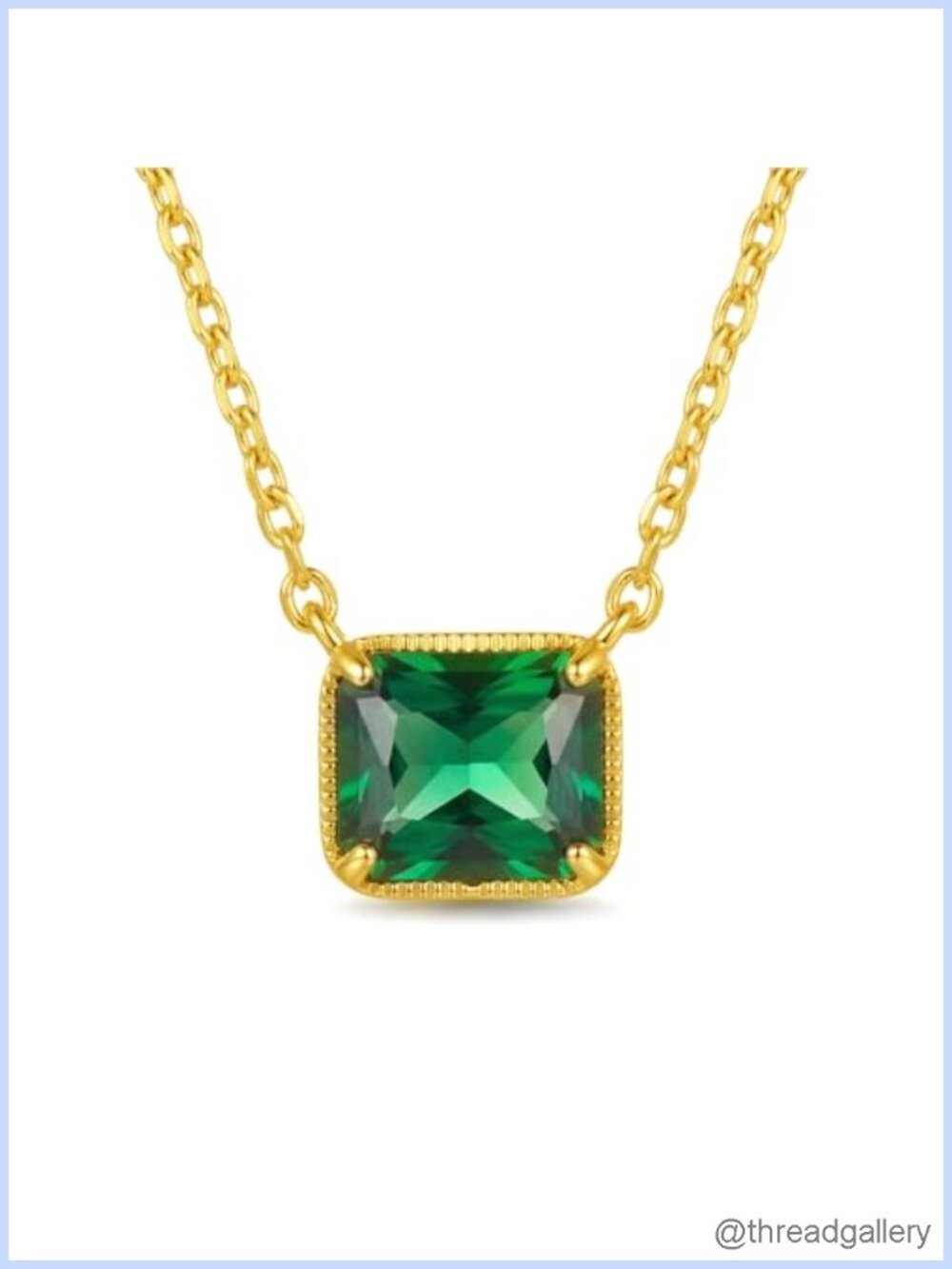 18K Gold Plated Cubic Zirconia Pendant Necklace Adjustable Choker